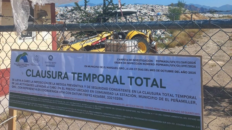 Clausura PEPMADU relleno sanitario de Peñamiller, Querétaro