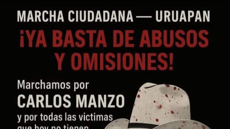 Convocan a marchas ciudadanas tras asesinato de Carlos Manzo, presidente municipal de Uruapan; es momento de alzar la voz, asegura el pueblo