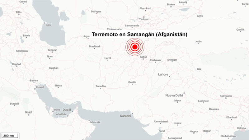 Sacude terremoto de magnitud de 6.3 el norte de Afganistán 