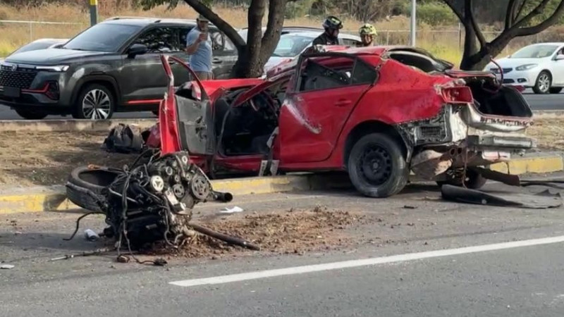  Mortal choque en Paseo de la República en Querétaro