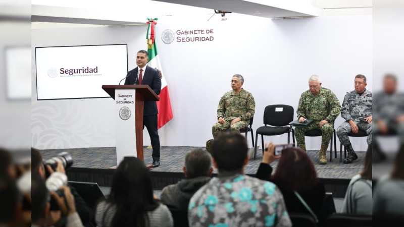 Harfuch presume guerra total contra el crimen en Michoacán: 2.5 mil soldados desplegados, estupefacientes incautados y detenciones récord