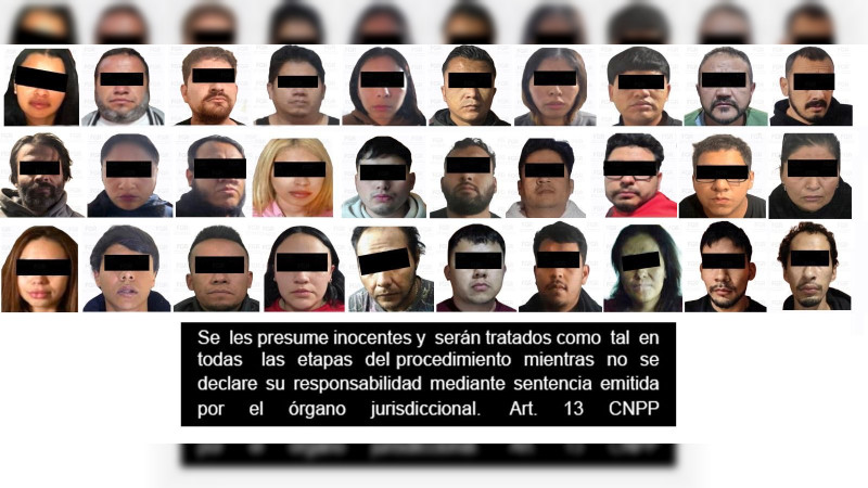 FGR logra procesar a 30 detenidos tras cateos en Querétaro; van a penales en Michoacán 