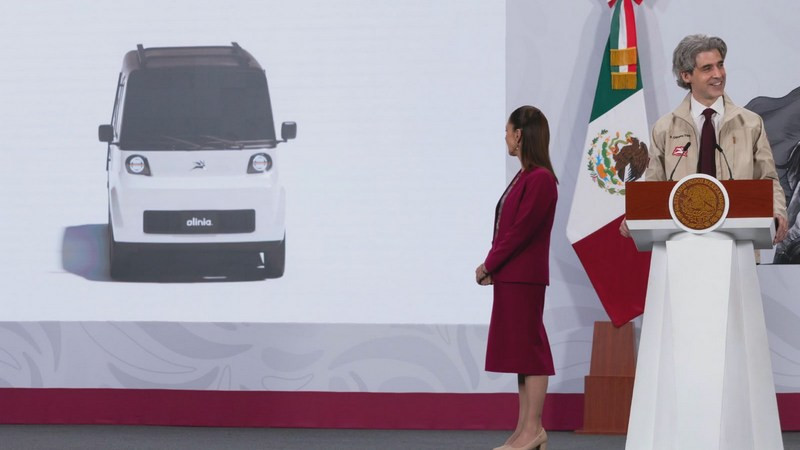 Sheinbaum presenta “Olinia”, el primer minivehículo eléctrico mexicano pensado para ciudades y pueblos