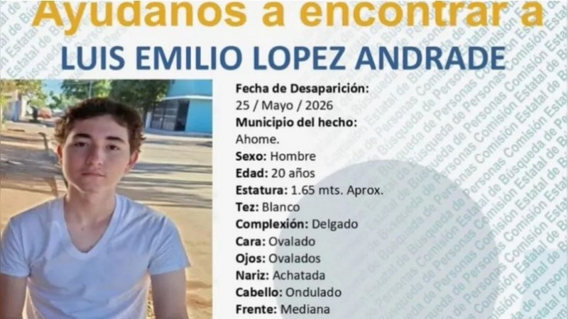 Desaparece joven de 20 años en Los Mochis, Sinaloa; familia lo busca desde hace 10 días